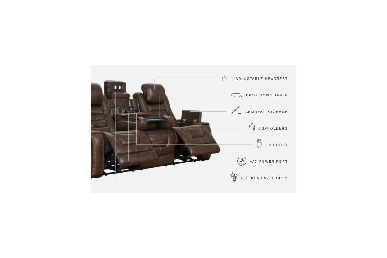 Game Zone Bark Power Reclining Sofa