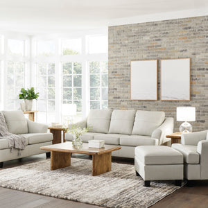 Genoa Coconut Leather Living Room Set