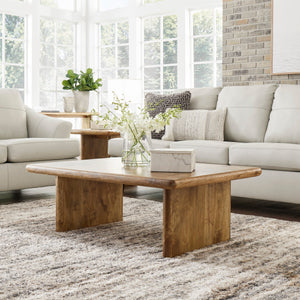 Genoa Coconut Leather Living Room Set