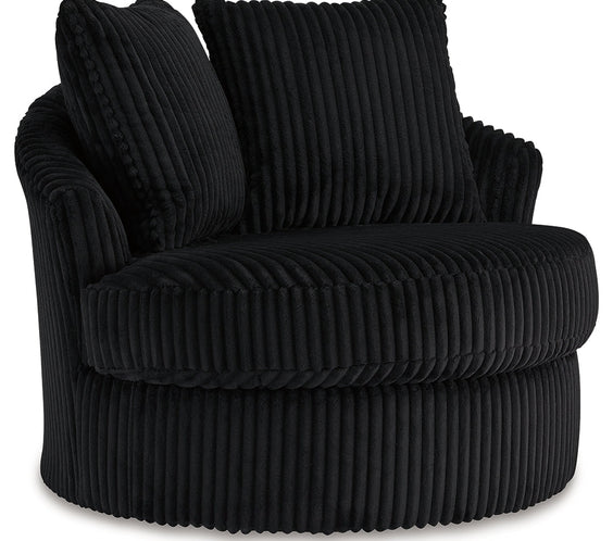 Gramwell Onyx Oversized Swivel Accent Chair