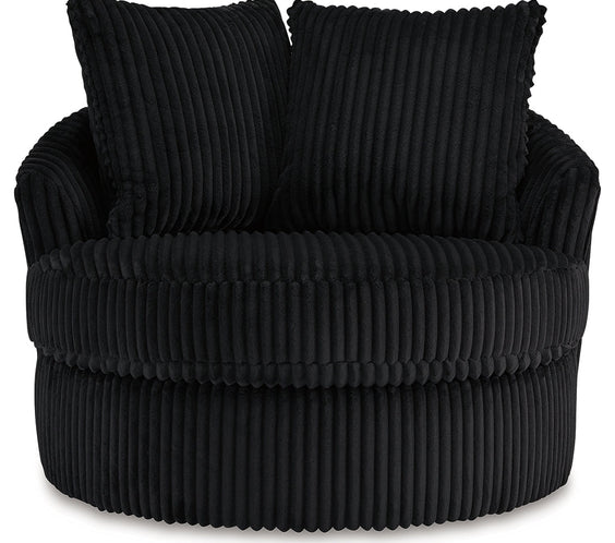 Gramwell Onyx Oversized Swivel Accent Chair