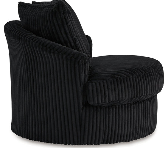 Gramwell Onyx Oversized Swivel Accent Chair