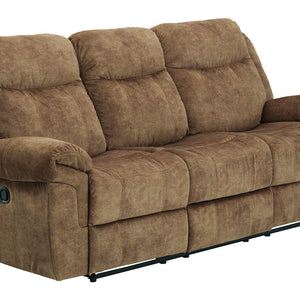 Huddle-Up Nutmeg Reclining Sofa with Drop Down Table