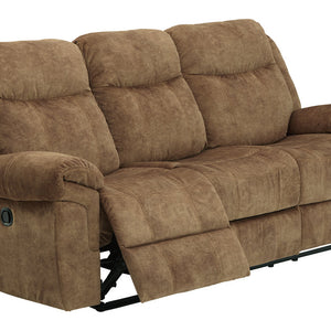 Huddle-Up Nutmeg Reclining Sofa with Drop Down Table