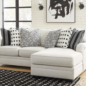 Huntsworth 2-Piece Sectional with Ottoman in Dove Gray