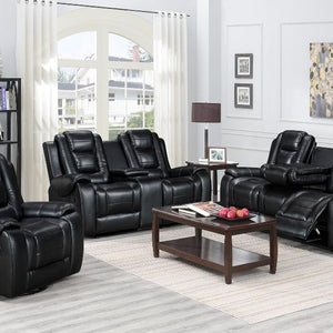 Jordan Black 3-Piece Reclining Sectional