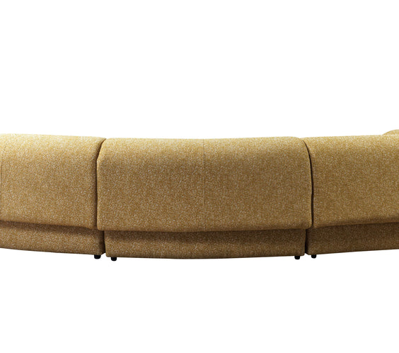 Lena Mustard Boucle 3-Piece Curved Sectional