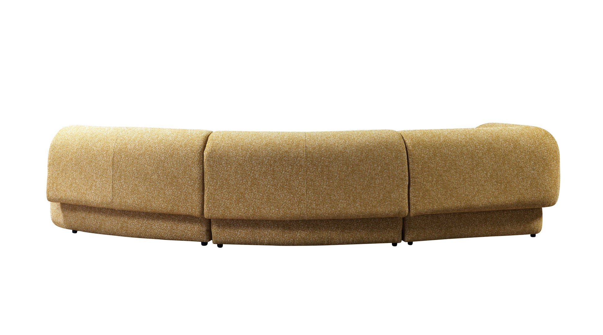 Lena Mustard Boucle 3-Piece Curved Sectional