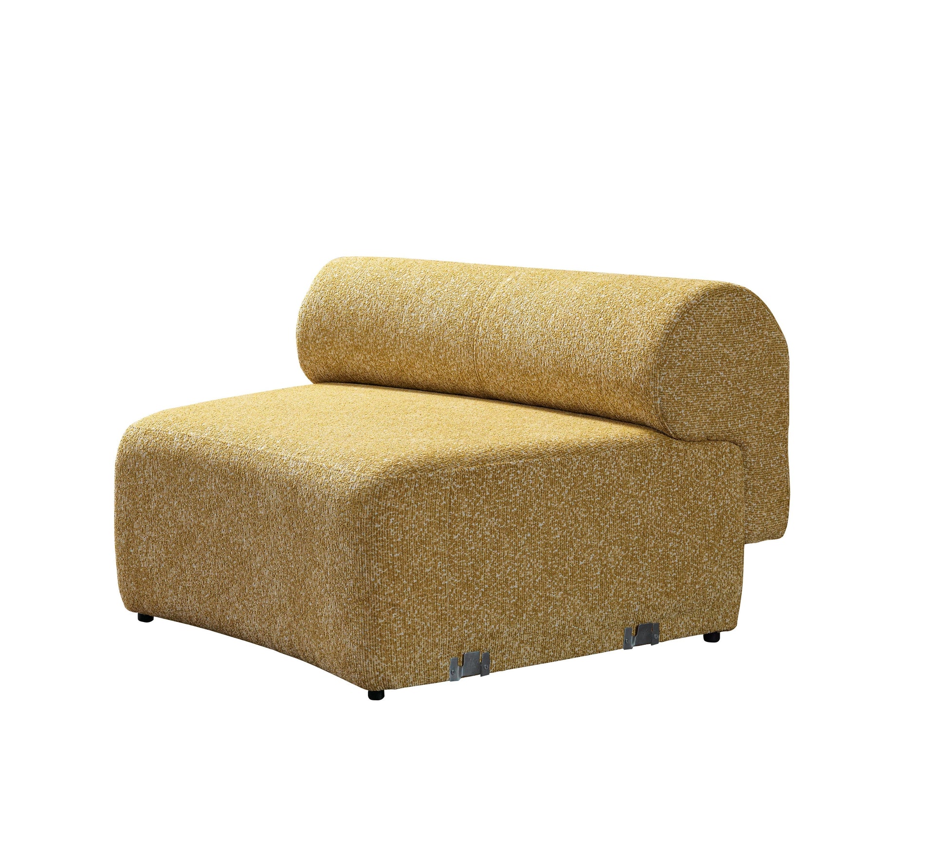 Lena Mustard Boucle 3-Piece Curved Sectional