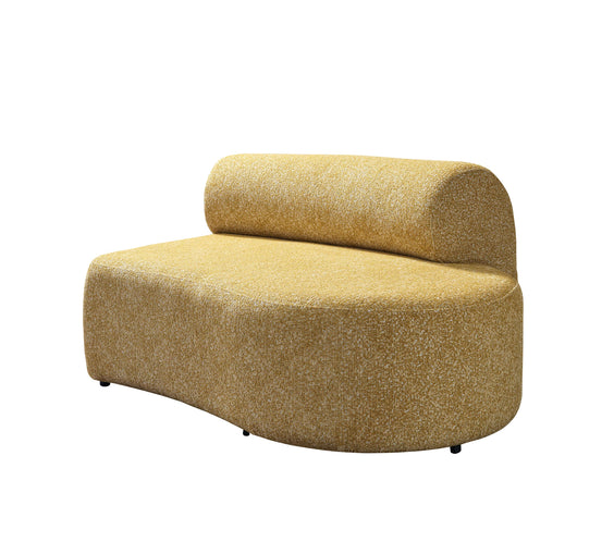 Lena Mustard Boucle 3-Piece Curved Sectional