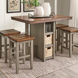 Lettner Gray/Brown 5-Piece Counter Height Set