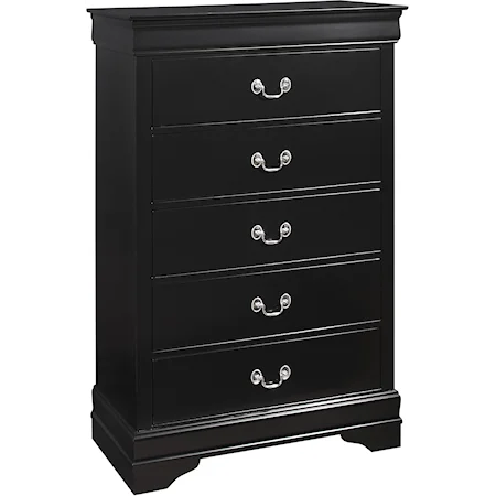 B3900 LOUIS PHILIP BLACK BEDROOM GROUP