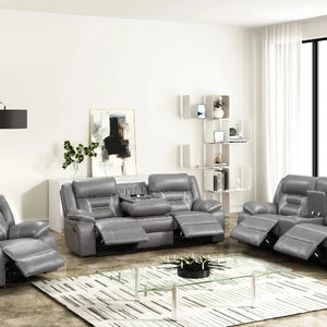 Luka Gray 3-Piece Reclining Living Room Set