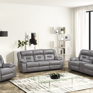 Luka Gray 3-Piece Reclining Living Room Set