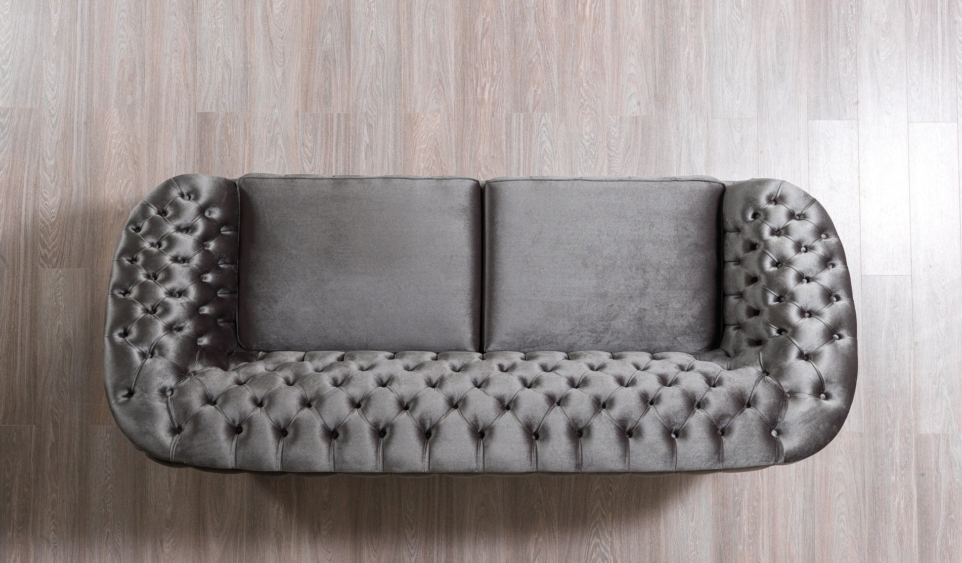 Lupino Gray Velvet Sofa & Loveseat