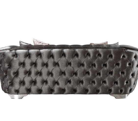 Lupino Gray Velvet Sofa & Loveseat