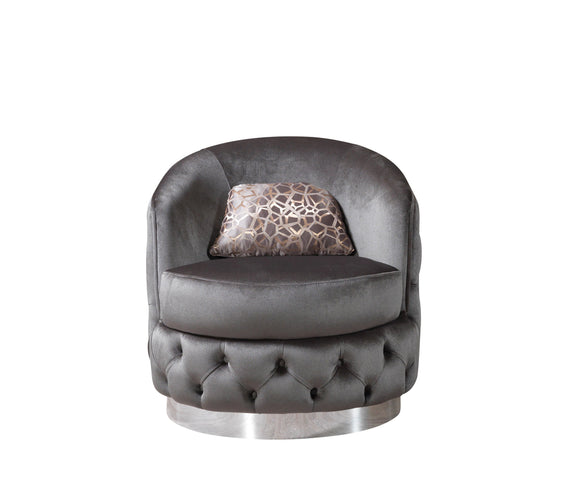 Lupino Gray Velvet Sofa & Loveseat