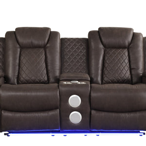 Luz Chocolate 3-Piece Reclining Living Room Set