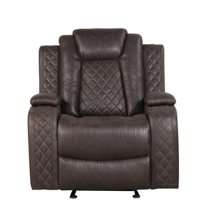 Luz Chocolate 3-Piece Reclining Living Room Set