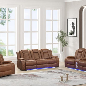 Luz Saddle 3-Piece Reclining Living Room Set