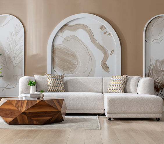 Lyna Ivory 2-Piece RAF Sectional