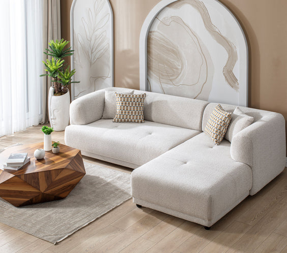 Lyna Ivory 2-Piece RAF Sectional