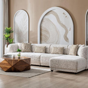 Lyna Ivory 3-Piece RAF Sectional