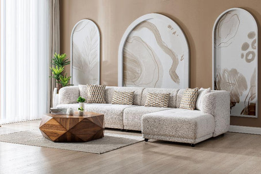 Lyna Ivory 3-Piece RAF Sectional