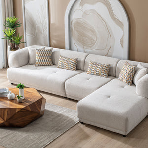 Lyna Ivory 3-Piece RAF Sectional