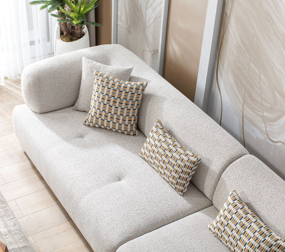 Lyna Ivory 3-Piece RAF Sectional
