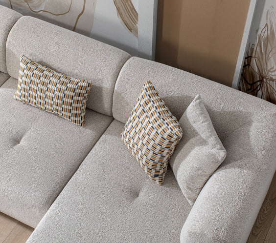 Lyna Ivory 3-Piece RAF Sectional