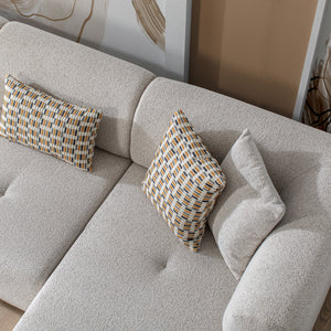 Lyna Ivory 3-Piece RAF Sectional