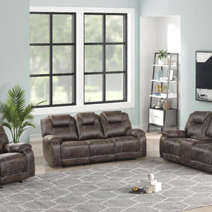 Madrid Chocolate 3-Piece Reclining Living Room Set