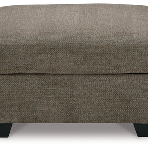 Mahoney 2-Piece Sectional with Ottoman in Chocolate