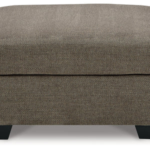 Mahoney 2-Piece Sectional with Ottoman in Chocolate