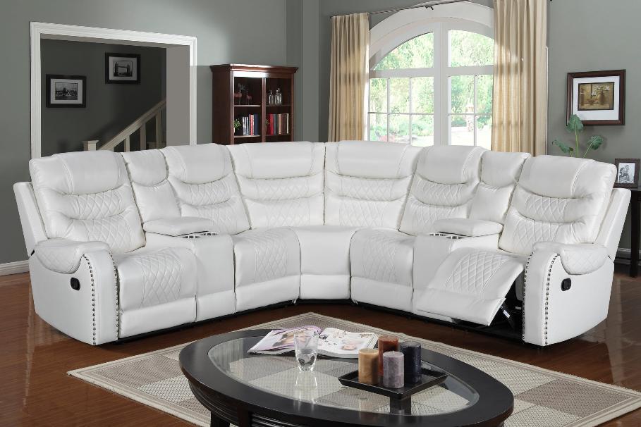 Martin White Reclining Sectional