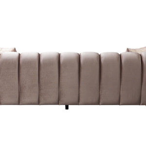 Merida Coffee Velvet Sofa & Loveseat