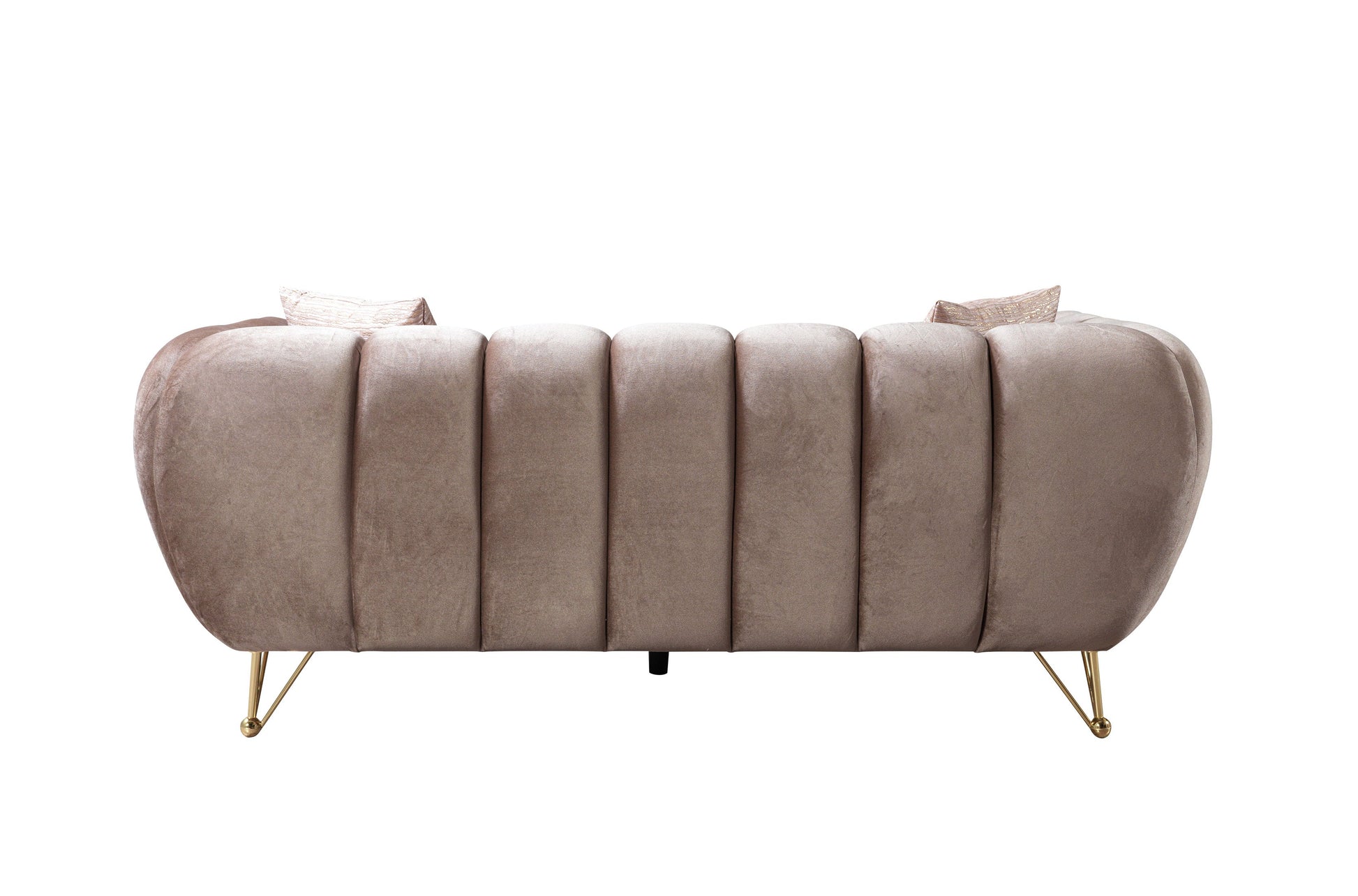 Merida Coffee Velvet Sofa & Loveseat