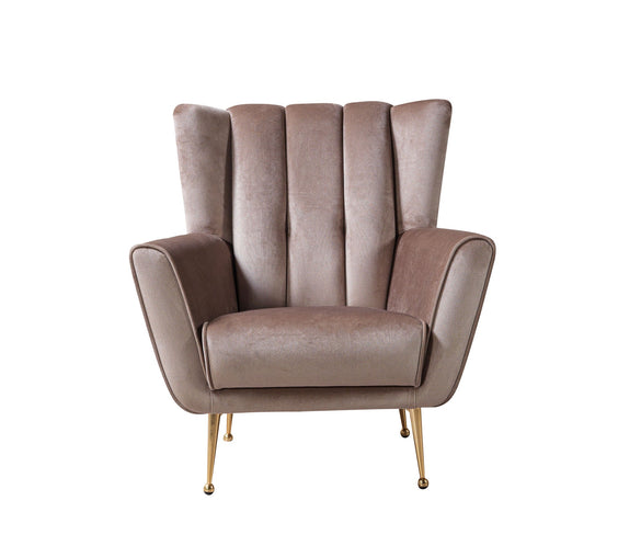 Merida Coffee Velvet Sofa & Loveseat