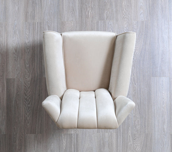 Merida Ivory Velvet Sofa & Loveseat