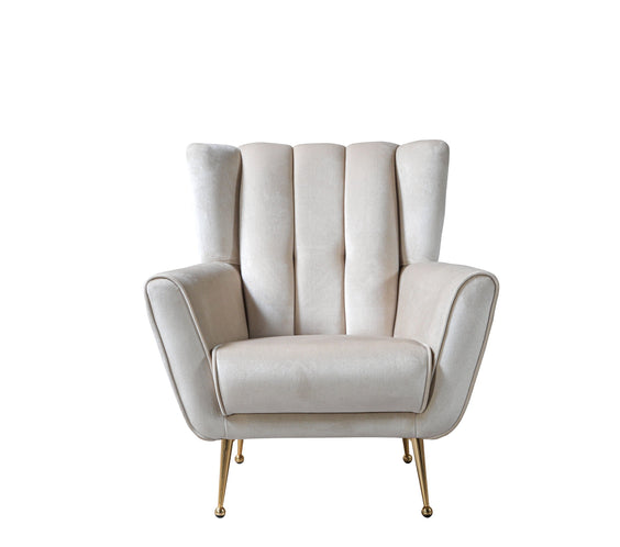 Merida Ivory Velvet Sofa & Loveseat