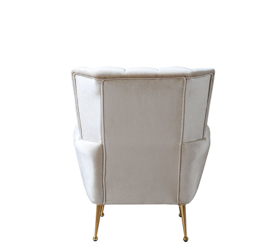 Merida Ivory Velvet Sofa & Loveseat