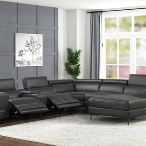 Milano Gray 6-Piece Power Reclining Sectional