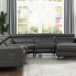 Milano Gray 6-Piece Power Reclining Sectional