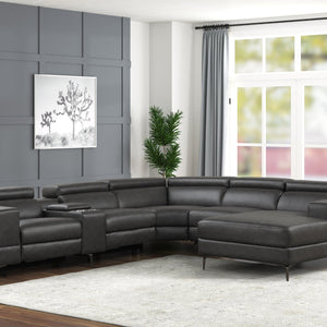 Milano Gray 6-Piece Power Reclining Sectional