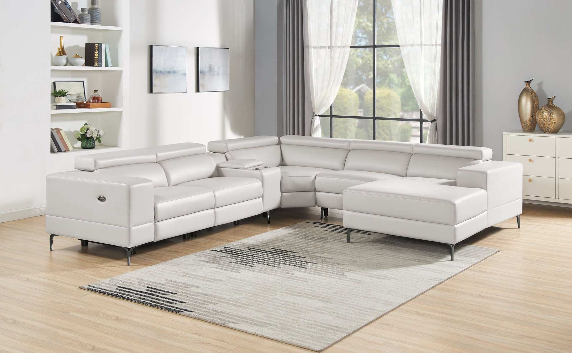 Milano Pearl 6-Piece Power Reclining Sectional