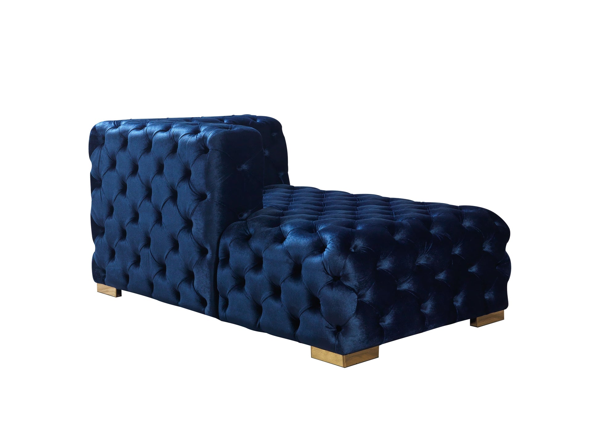 Neva Blue Velvet Double Chaise Sectional