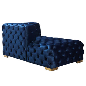 Neva Blue Velvet Double Chaise Sectional