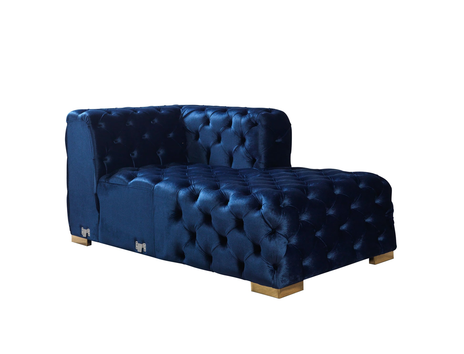 Neva Blue Velvet Double Chaise Sectional