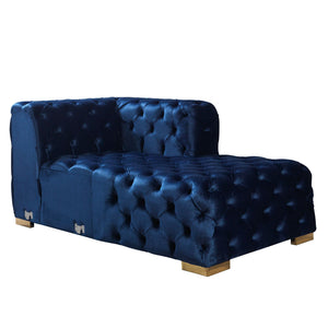 Neva Blue Velvet Double Chaise Sectional